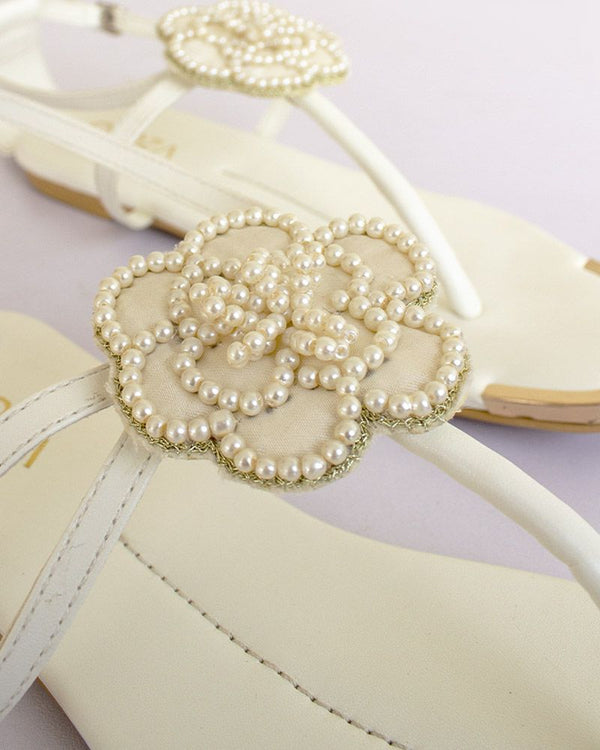 AMELIA Floral Handwork Sandals_pink