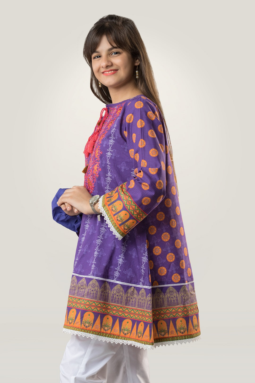 PRK-007 Embroidred Digital Printed Lawn Kurti