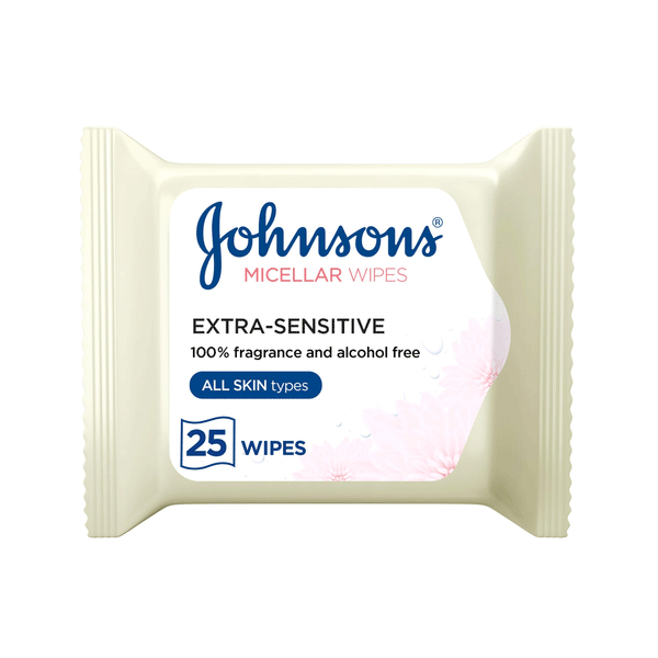 Johnson's Micellar Wipes Extra Sensitive 25s