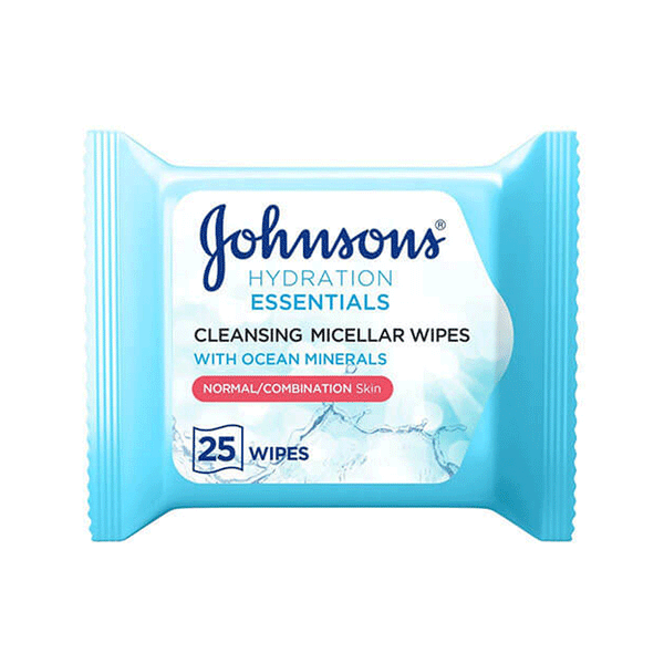 Johnson's Hydration Essentials Cleansing Micellar Wipes 25s