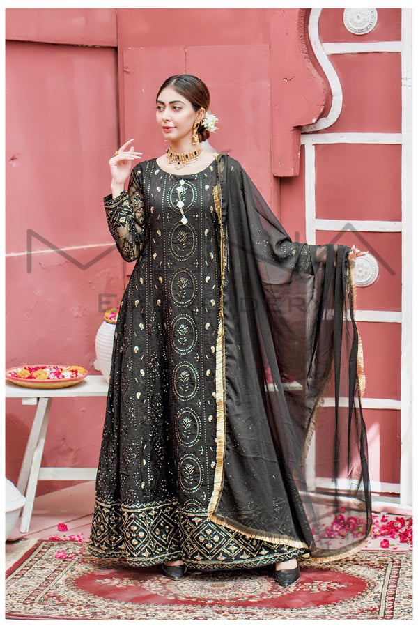 Manahils Stitched Formals Kurti 098