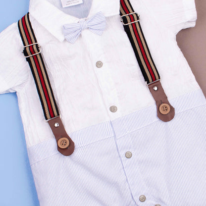 Wonder-Child White Formal Gallis Romper