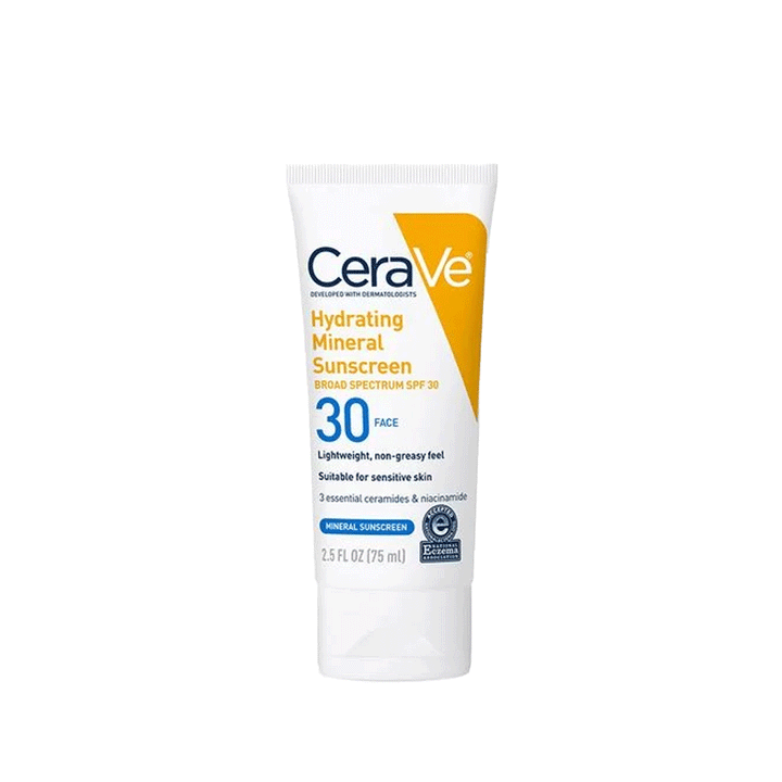 CeraVe Hydrating Mineral Body Sunscreen SPF 30 150ml â€“ Broad-Spectrum Sun Protection with Ceramides and Zinc Oxide
