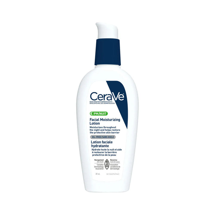 CeraVe PM/Nuit Facial Moisturizing Lotion 89ml â€“ Night Cream with Ceramides, Niacinamide, and Hyaluronic Acid for Overnight Hydration