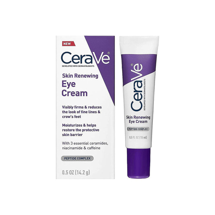 CeraVe Skin Renewing Eye Cream 14.2g â€“ Anti-Aging Eye Cream with Peptides and Ceramides to Reduce Fine Lines