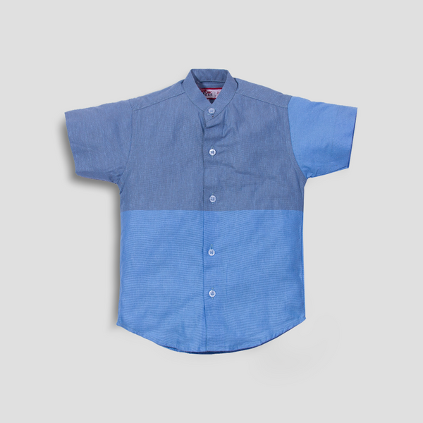 Tomo Wear Baby Boy Blue Double Shade Shirt