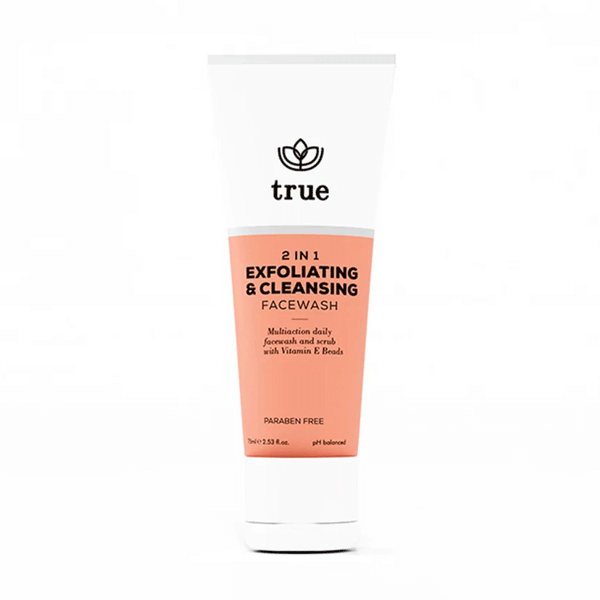 True 2in1 Exfoliating & Cleansing Face Wash 75ml