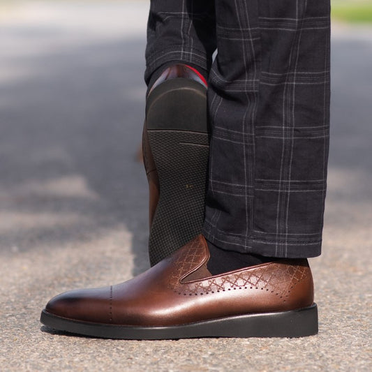 Turkish-Designer Formal Leather Shoes in Dark Brown