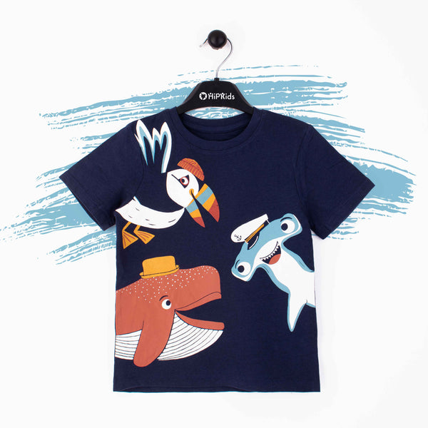 C.A Sea Animals Print T-Shirt