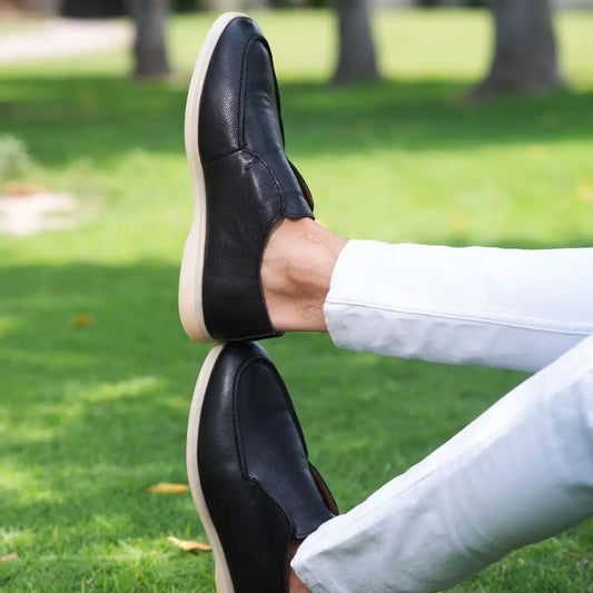 Turkiye-built Grainy Leather Half Boot Style in Bold Black Color