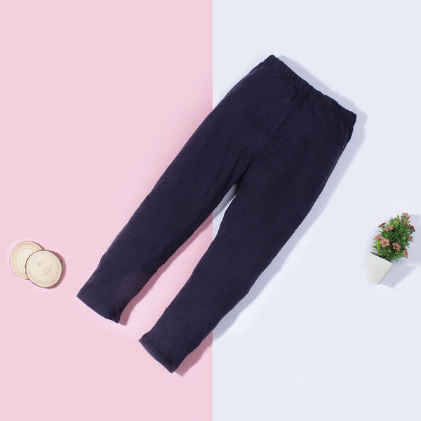 Girl Plain Navy Blue Tights