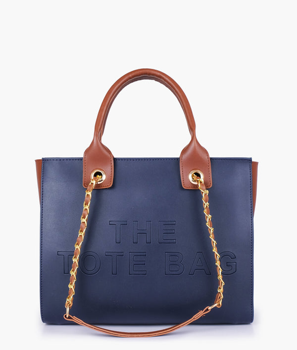 RTW Creation - Blue chain handle tote