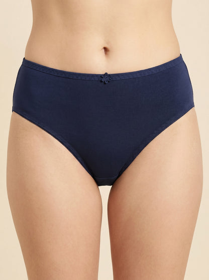 SILKIE Smart Fit, Super Soft Polyester Jersey Panty, Navy Blue