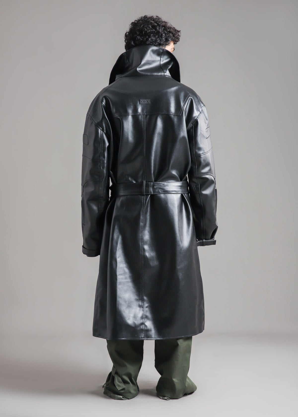 RK LEATHER LONG COAT