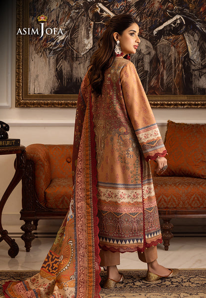 AJIWP-10 EMBROIDERED KARANDI STITCHED 3 PCS