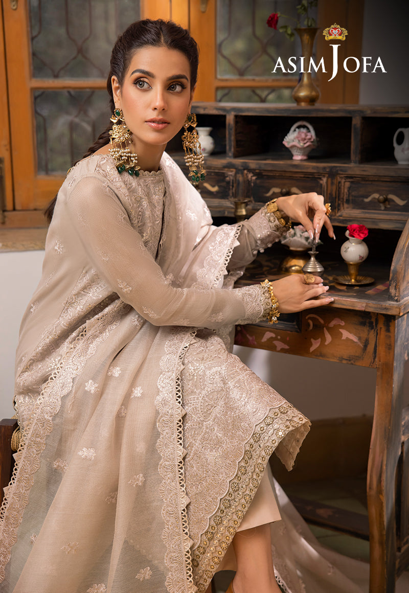 AJSW-21 EMBROIDERED COTTON NET 3 PCS