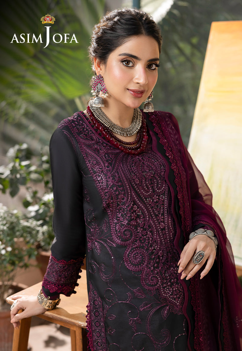 AJSW-16 EMBROIDERED LAWN SILK 3 PCS