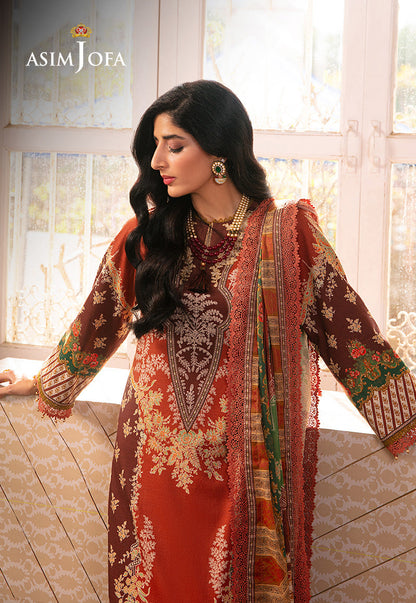 AJARP-14 PRINTED DOBBY STITCHED 3 PCS