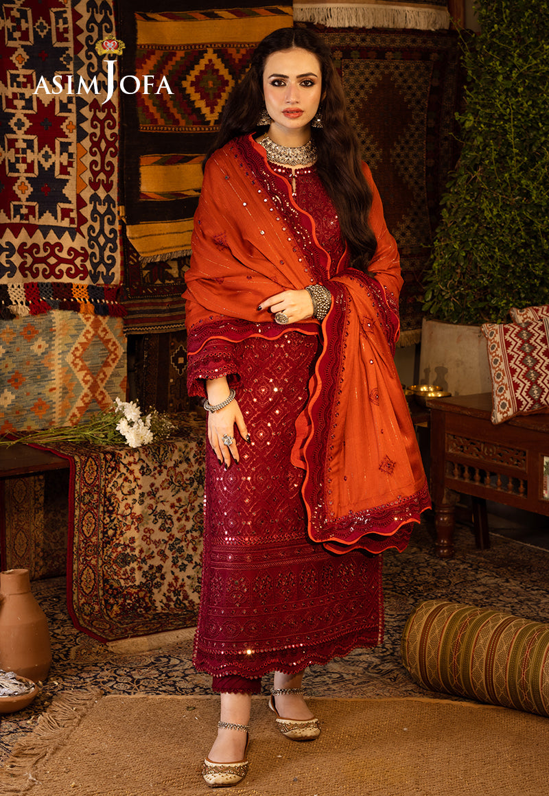 AJKT-02 EMBROIDERED SELF TWILL 3 PCS