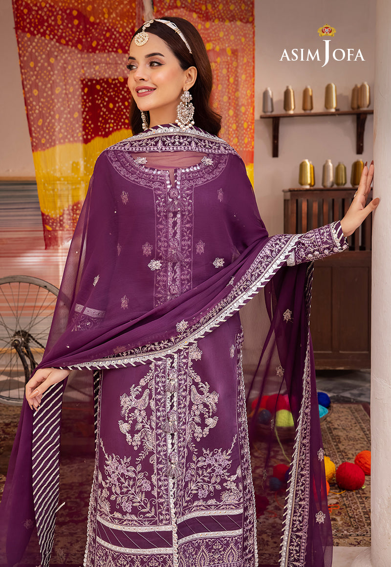 AJAB-08 EMBROIDERED LAWN SILK 3 PCS