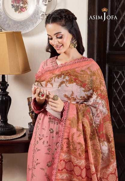 AJRWP-35 EMBROIDERED SLUB STITCHED 3 PCS
