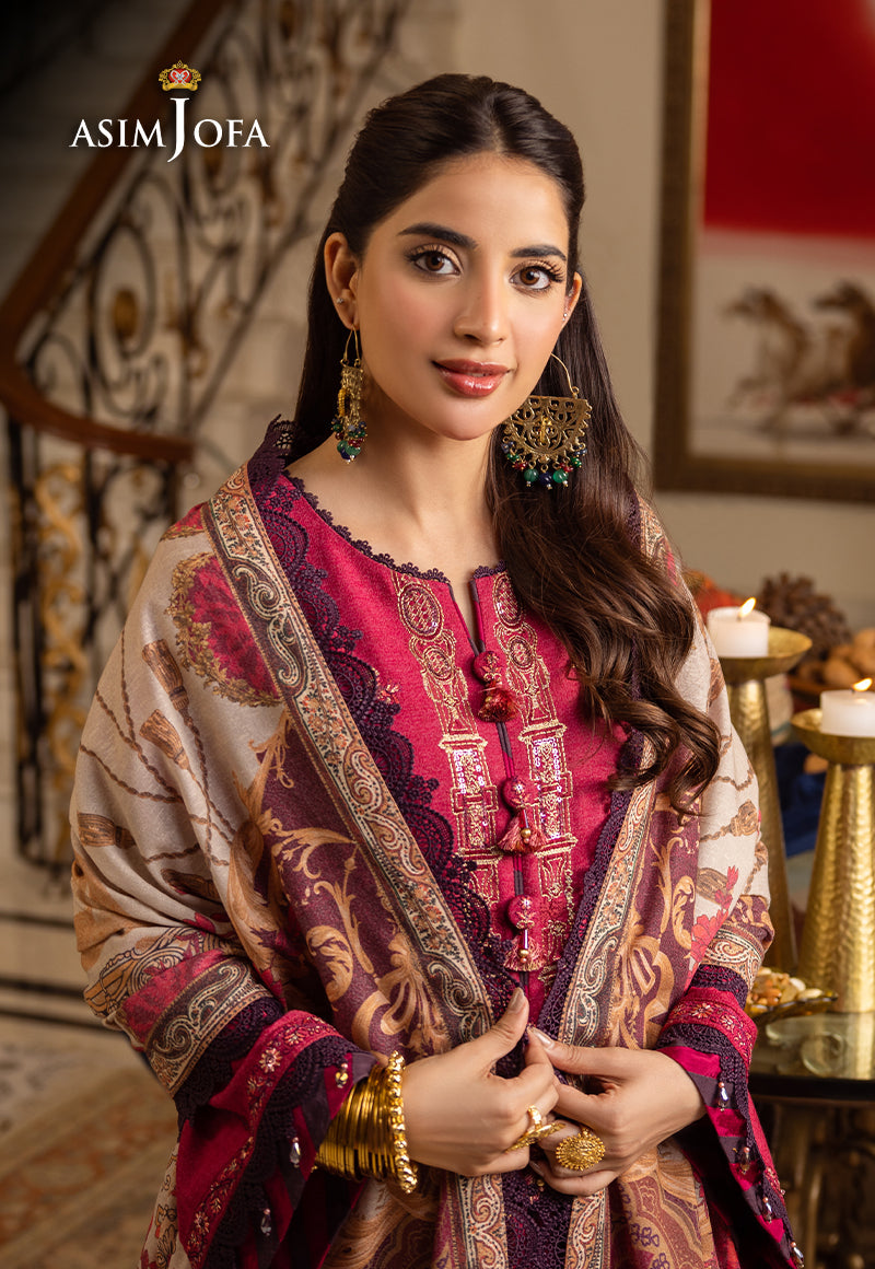 AJIWP-04 EMBROIDERED KARANDI STITCHED 3 PCS