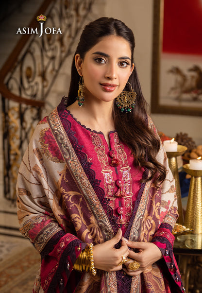 AJIWP-04 EMBROIDERED KARANDI STITCHED 3 PCS
