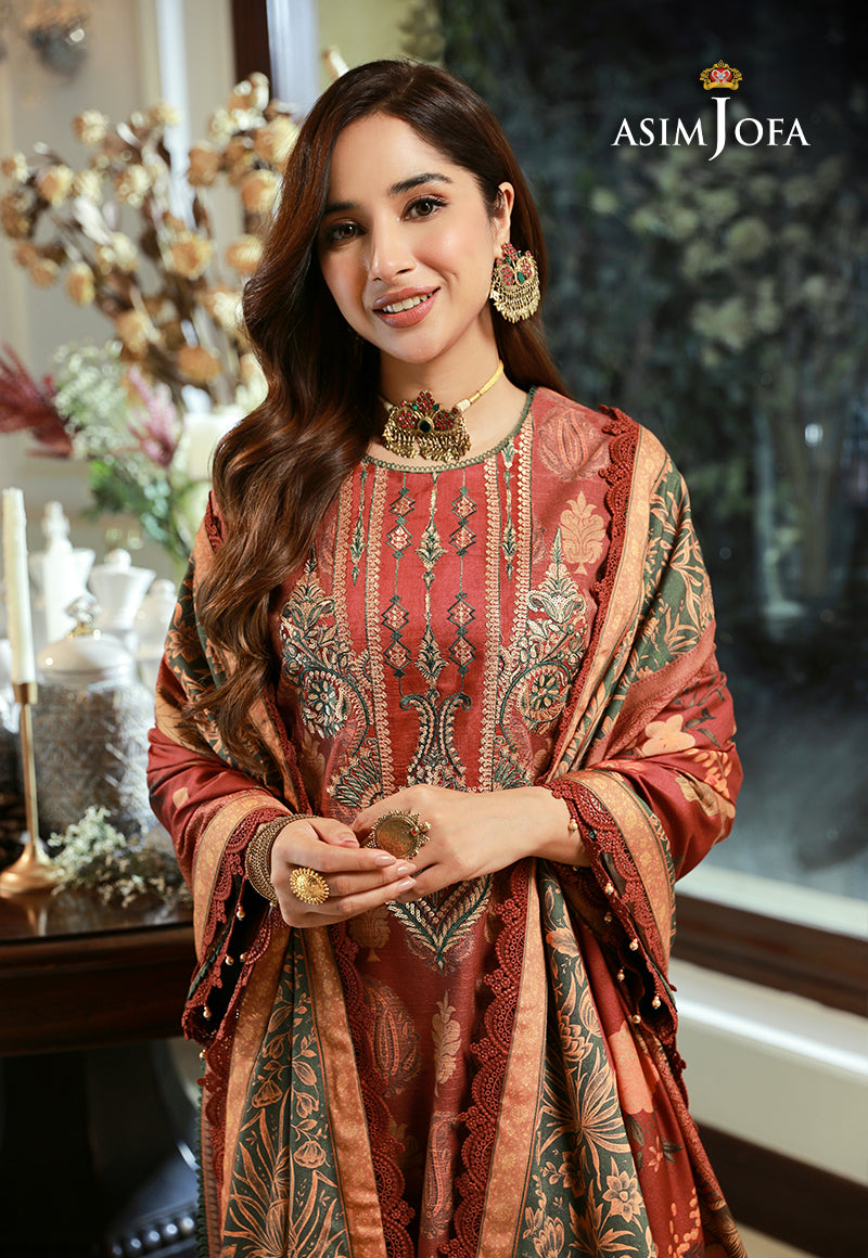 AJAWP-05 EMBROIDERED KARANDI STITCHED 3 PCS