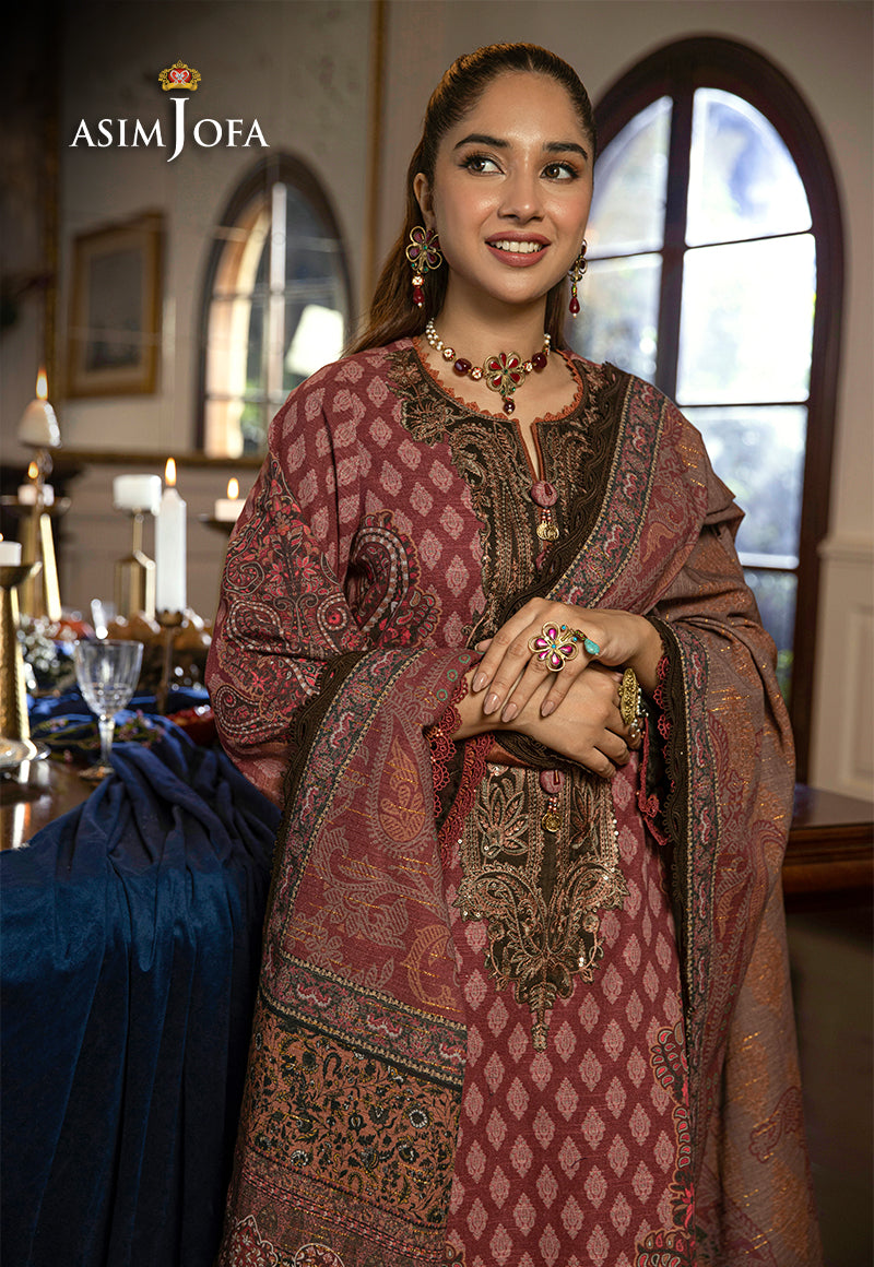 AJAWP-07 PRINTED KHADDAR STITCHED 3 PCS