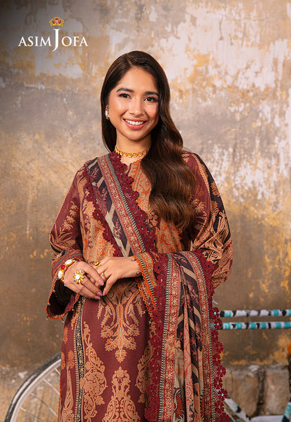 AJARP-24 EMBROIDERED LAWN STITCHED 3 PCS