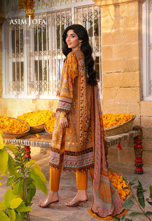 AJAR-15 EMBROIDERED LAWN 3 PCS