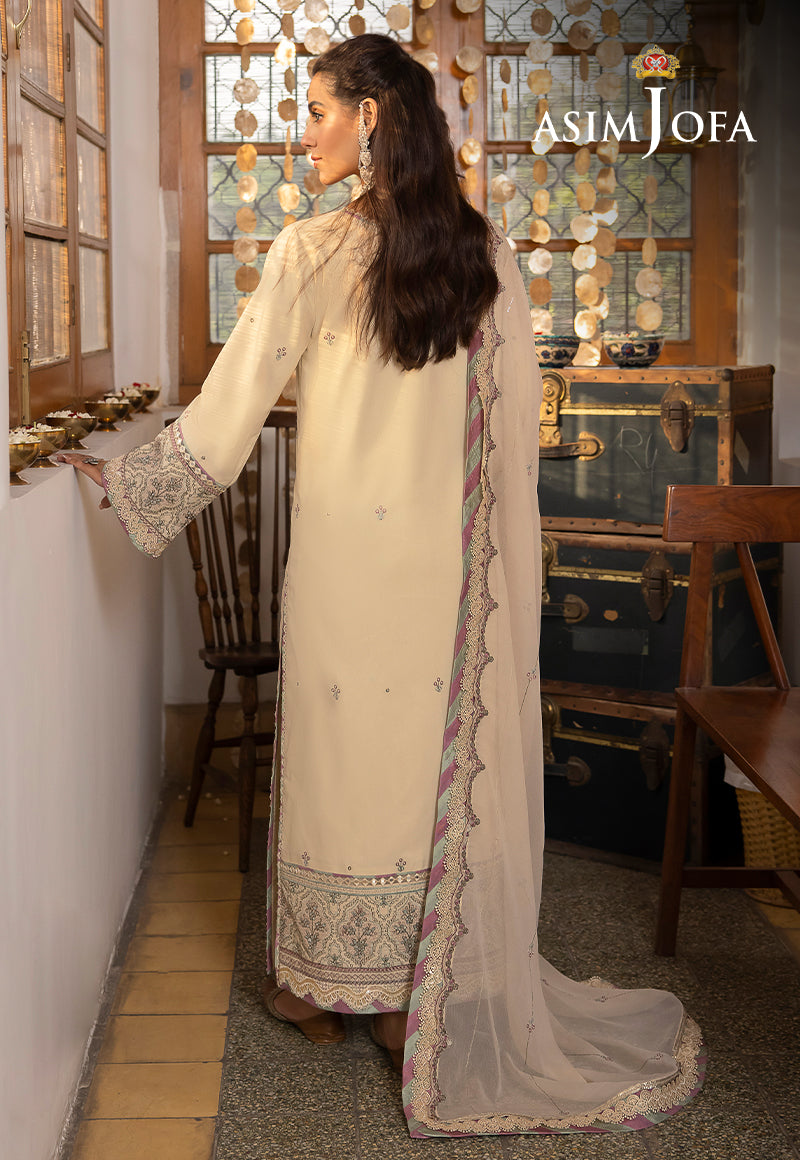 AJSW-26 EMBROIDERED LAWN SILK 3 PCS