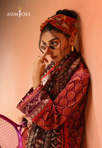 AJUBU-26 Printed Embroidered Lawn 3 Pcs