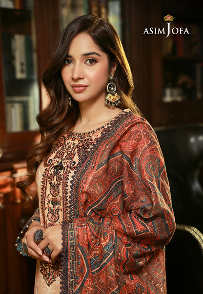 AJAWP-03 EMBROIDERED KARANDI STITCHED 3 PCS