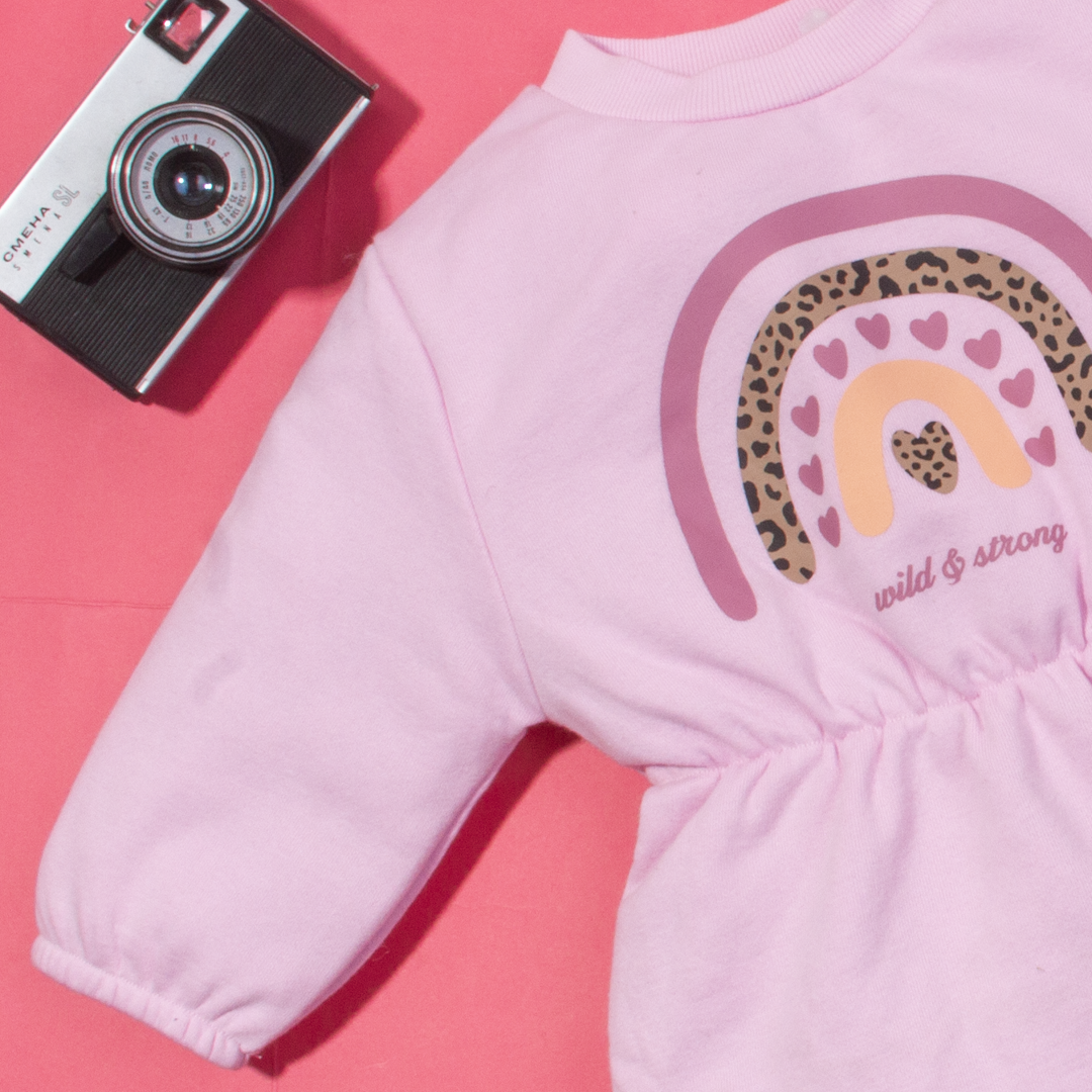 Girl Pink Full Sleeves Top Wild & Strong