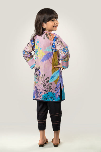 PRKT-024 POP ART Digital Printed Lawn Shirt & Cotton Trouser