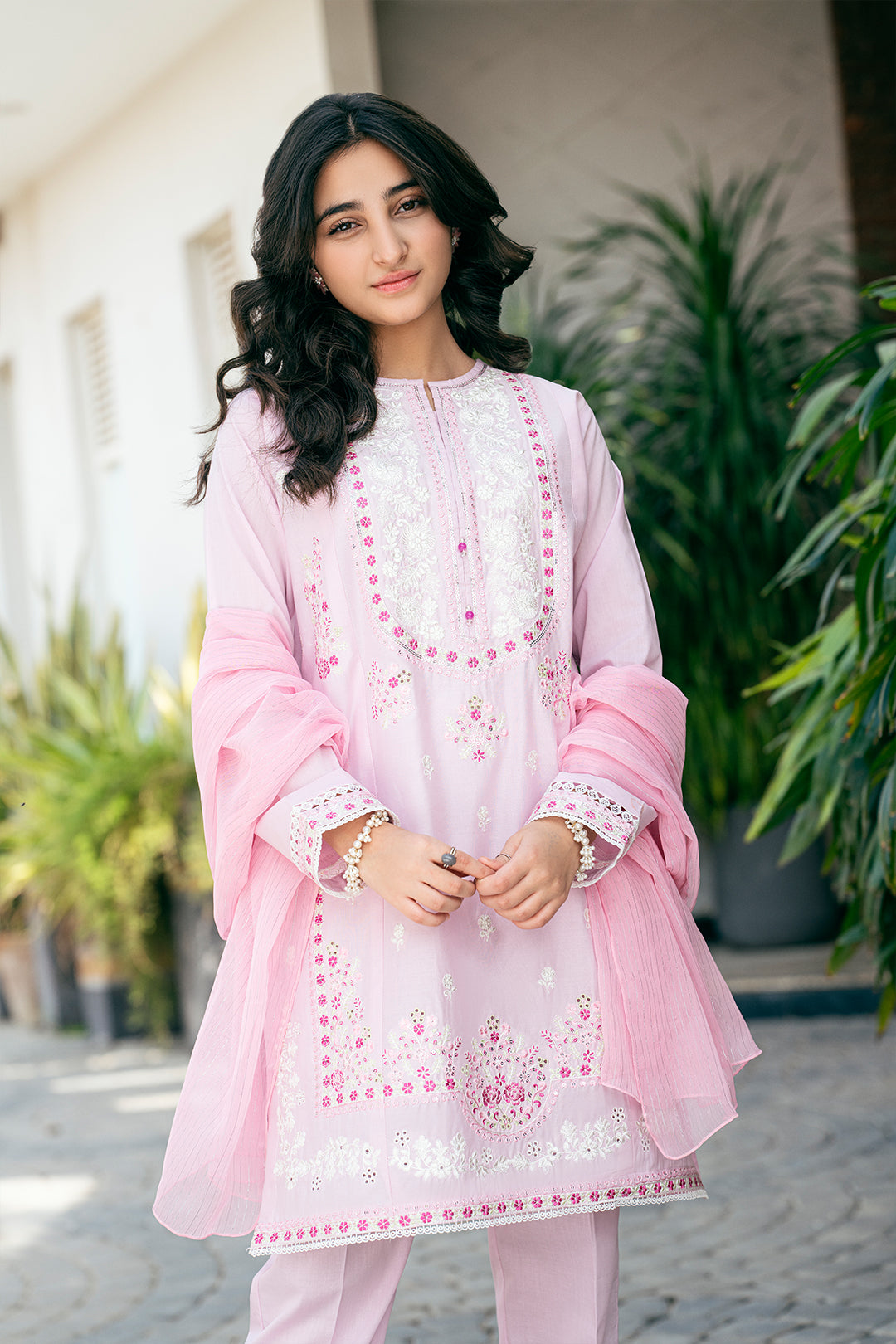 Cotton Lawn Fabric EMBROIDERED 3 PCS SUIT SKU: TSFC-003