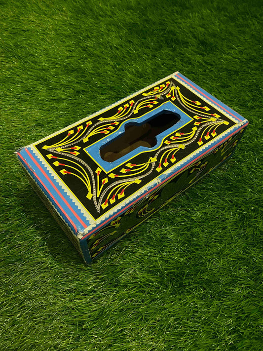 Chamakpatti Black Tissue Box: Tradition from Pakistan