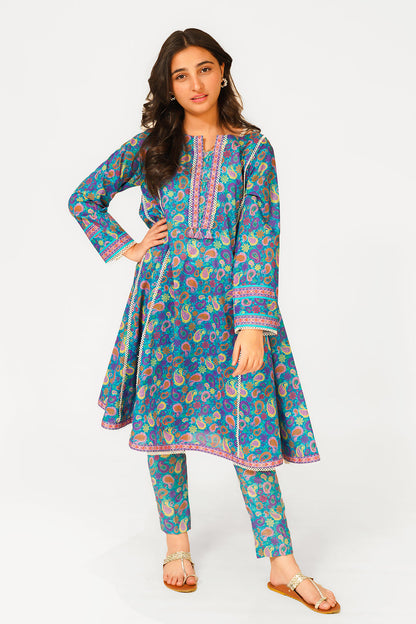 T-ALPRTW-035, ALL OVER  PRINTED Frock AND Trouser