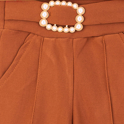 Baby Girl Brown Fancy Clip Flapper