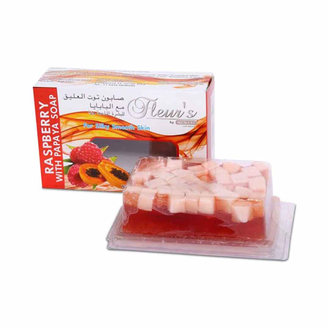 Fleurs Transparent Soap - Raspberry & Papaya