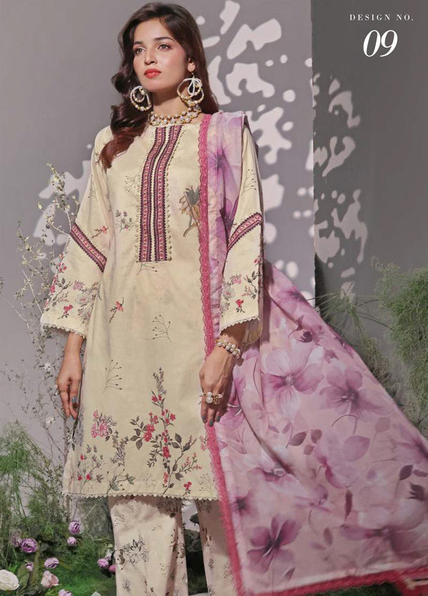 Coco Cords By Al Zohaib Printed Lawn Suits Unstitched 3 Piece - AZ25CCL 09