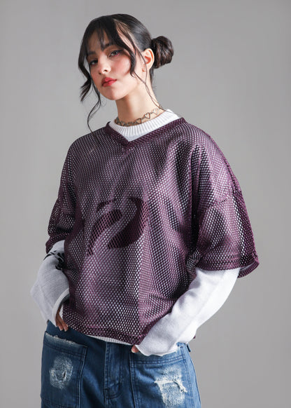 Mesh Oversized Boxy T-Shirt