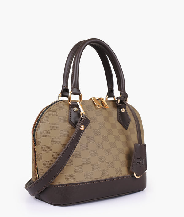 RTW Creation - Brown dome satchel handbag