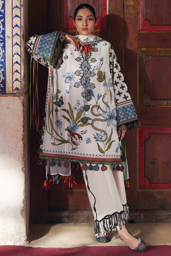 Elan Unstitched 3 Piece Luxury Lawn Collection'2025-04-B-Azureh