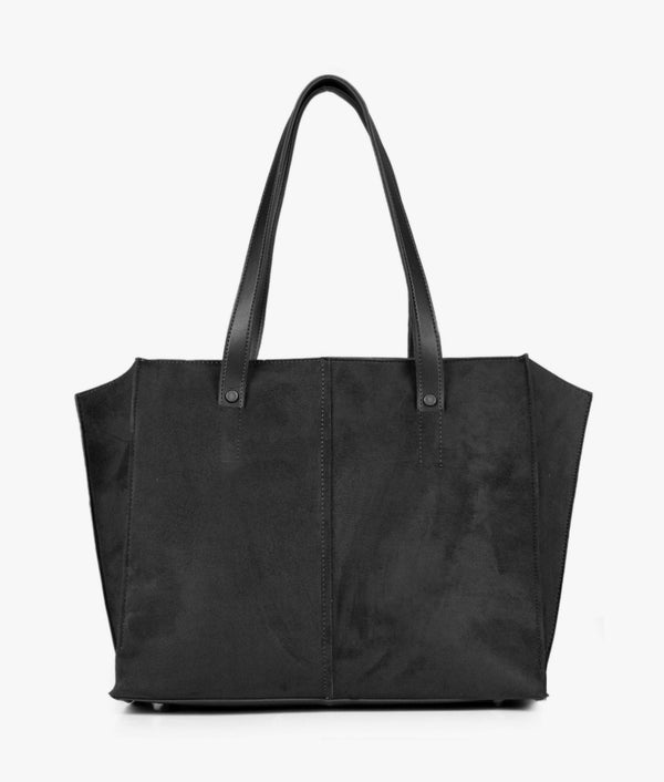 RTW Creation - Black suede over the shoulder tote bag