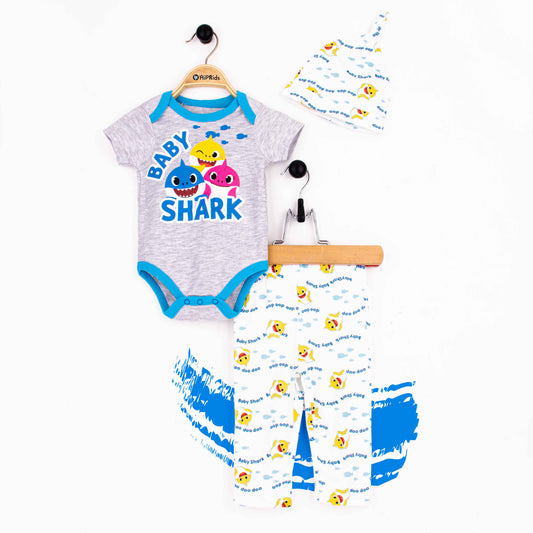 Baby Girl 3 Piece Set Baby Shark