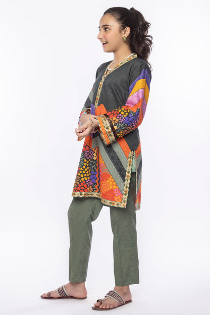 2Pcs Printed Lawn Suit LT-Purple SKU: MAC-024