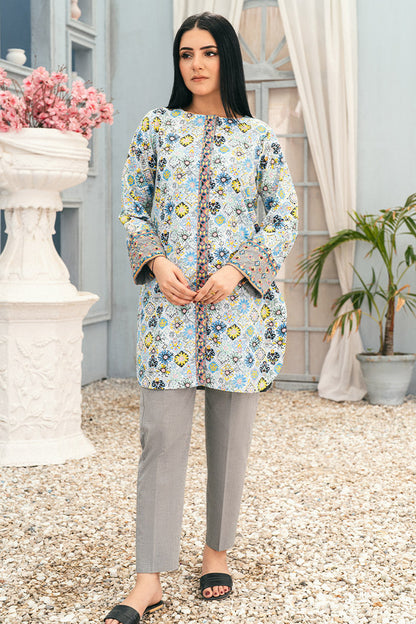 2 pc Printed Shirt Yarn Dyed Trouser Kurta Suit WEMB-005