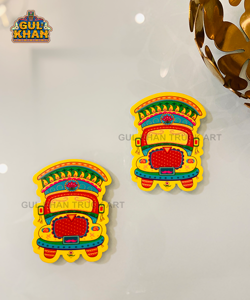 Yellow Truck Printed Acrylic Coaster